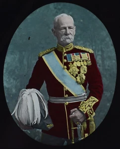 Photo FIELD MARSHAL EARL ROBERTS C1890 Magic Lantern Slide .. BOAR WAR GENERAL - Picture 1 of 5