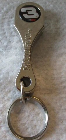 Dale Earnhardt # 3 CHROME CONNECTING ROD / BOTTLE OPENER METAL KEYCHAIN ! Cover