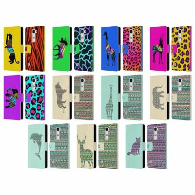 HEAD CASE DESIGNS PATTERNED ANIMAL SILHOUETTES LEATHER BOOK CASE FOR LG PHONES 2 - Image 1 of 4