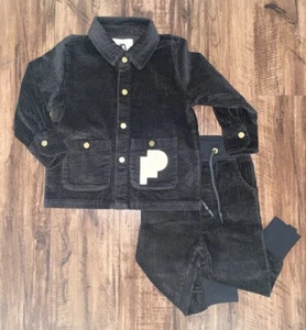 Kids Unisex Corduroy Jacket & Pants Set l Black Size 8 - Picture 1 of 8