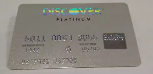 Discover bank credit card debit Platinum "Never USED" Collector grade NICE - Picture 1 of 2
