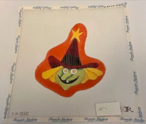 HALLOWEEN WITCH Renaissance Designs Needlepoint Canvas Hand Painted - Picture 1 of 4