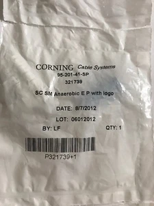 LOT of 10 EACH NEW CORNING ANAEROBIC SC SM 95-201-41-SP FIBER OPTIC CONNECTOR - Picture 1 of 3