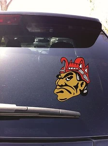 06-09-01 UV BESCHICHTET SDSU Azteken 1978-1996 Logo Aufkleber Sticker 2 FÜR 1 - Bild 1 von 2