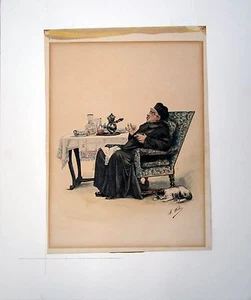 A. Weber /  Drypoint & Watercolor - Picture 1 of 3