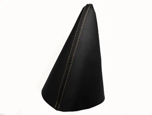 DAEWOO NEXIA (1996-2001) Cuffia Leva Freno 100% Vera Pelle - Cuciture Beige - Foto 1 di 1