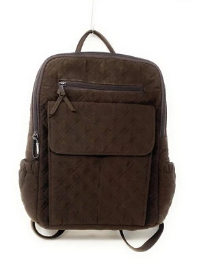 VERA BRADLEY Mochila Esencial Pequeña Campus Laptop CLÁSICA Marrón Microfibra Foto 1 de 4