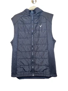 Callaway Men’s LARGE Golf Black Puffer Full Zip Vest Lightweight Classic *READ - Picture 1 of 10