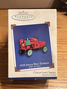 2002 Hallmark Keepsake 1928 Jingle Bell Express Ornament Kiddie Car Classics NOS - Picture 1 of 4