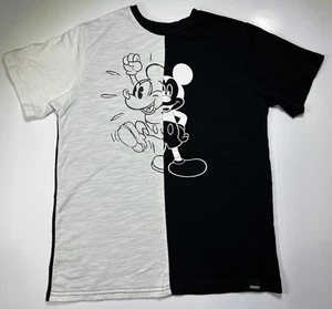 Disney Mickey Mouse 2-Tone Black & White Shirt Short Sleeve Youth Size XL - Picture 1 of 6