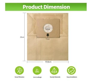 (3) Vacuum bags 4122 4122D 1608 1668 1668C 1668W 2154 2154A 2154C 2154W Replace - Bild 1 von 3