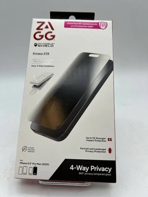 ZAGG Invisible Shield Glass Privacy Screen Protector for the iPhone 17 Pro Max - Image 1 of 2