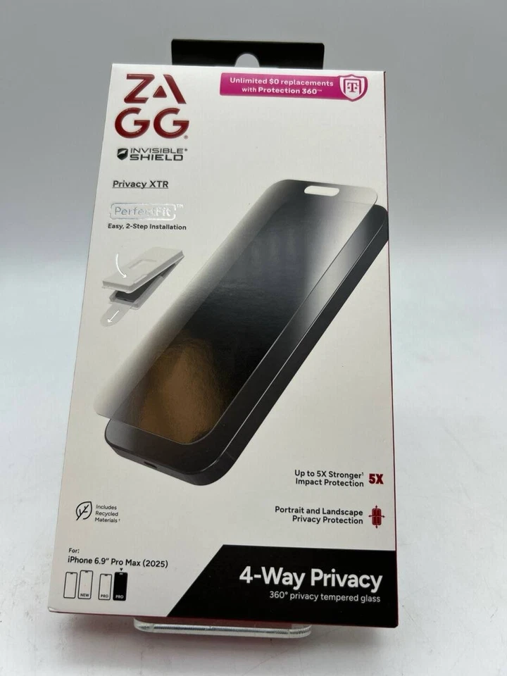 ZAGG Invisible Shield Glass Privacy Screen Protector for the iPhone 17 Pro Max