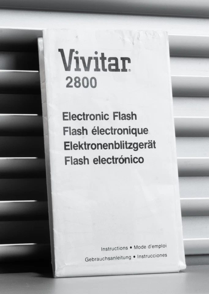 Vivitar 2800 Electronic Flash Manual Instruction - Image 1 of 1