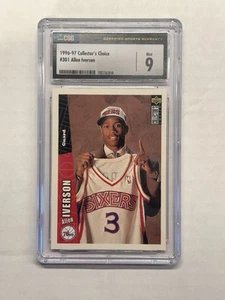 Allen Iverson 1996-97 Collector's Choice #301 Rookie Card! CGC/CSG Grade 9 MINT - Picture 1 of 2