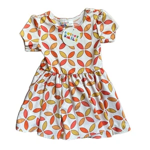 DotDotSmile Kleinkind Twirl Kleid weiß mit Brauntönen 6-12 Monate Neu mit Etikett - Bild 1 von 3
