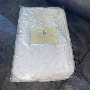 NEU Pottery Barn Kids rosa weiß Piqué hängend Windelstapler Aufbewahrung Kinderzimmer - Bild 1 von 6