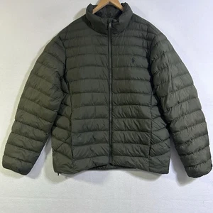 Polo Ralph Lauren giacca uomo XL verde oliva piumino alternativo outdoor* - Foto 1 di 13
