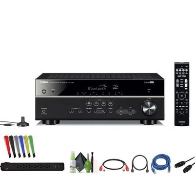 Yamaha RX-V385 5.1-Channel AV Receiver Bundle - Image 1 of 4