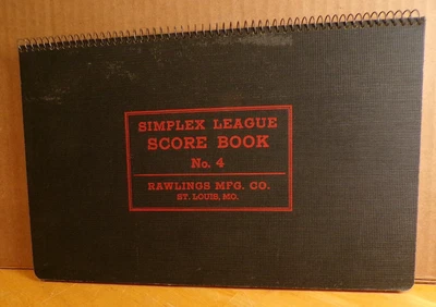 1930s Simplex League Baseball Score Book Rawlings St Louis Missouri Des Moines - Image 1 of 4