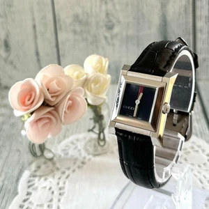 GUCCI Watch 111L Square Silver Women's Used - Picture 1 of 5