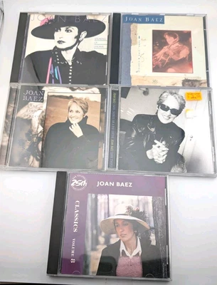 Joan Baez 5 CD Lot- Speaking of Dreams, Gone From Danger, Dark Chords, Classics Foto 1 de 4