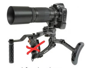 BushHawk Shoulder Mount with Double Handle, BH 320D Deluxe for Pro Canon Cameras - Picture 1 of 7