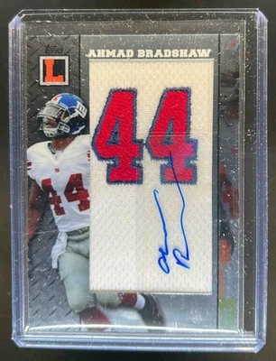 2008 Topps Letterman Ahmad Bradshaw Patches Jersey Auto Number #46/75 Giants - Image 1 of 2