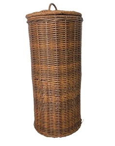 Vintage Rattan Umbrella basket, vase, tissue holder for bathroom - Picture 1 of 6