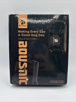 Bousnic Dog Shock Training Collar 2 Dogs RS2B 3300Ft Waterproof Remote Blue - Image 1 of 4