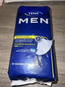 Nuevo TENA Hombres Cuardo Absorbente Máximo 20 CT 3X Protección Control de Olores Seco Seguro - Imagen 1 de 2