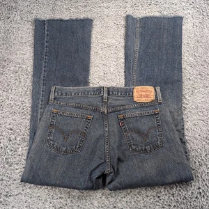 Levis 527 Jeans Herren 32X32 Blau Denim Low Bootcut Chore Work Grunge Distressed - Bild 1 von 9