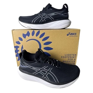 Zapato deportivo para correr Asics Gel Nimbus 25 para hombre 9 EE ancho negro/plateado puro - Imagen 1 de 12
