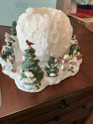 Candelabro Partylite Snowbell de 3 mechas más 6” vela bola de nieve en caja Foto 1 de 4