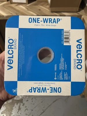 "Correas blancas marca VELCRO® ONE-WRAP de 15 yardas X 3/4""" Foto 1 de 2