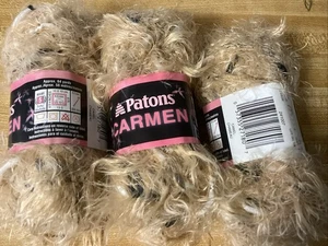 Patons Carmen Yarn - Lot of 3 NEW Color Camel - 64 Yds Each  Bulky - Picture 1 of 5