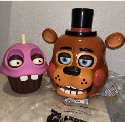 Five Nights At Freddy’s 2 AMC Exclusive Popcorn Bucket Cupcake Sipper SHIPS NOW - Image 1 of 4