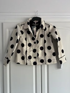 BNWT Ladies Cream & Black Spotted Short Boboli Jacket Size 10 140cm - Picture 1 of 7