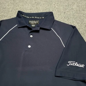Footjoy Titleist Shirt Mens Medium Navy White FJ Golf Polo Preppy Performance  - Picture 1 of 19