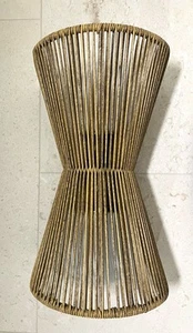 Frontgate Cane Rib Sconce Indoor Covered Outdoors Contemporary Organic SEE NOTE - Picture 1 of 15
