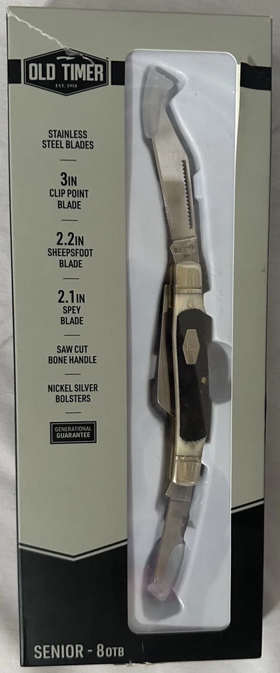 Navaja de Bolsillo Schrade Old Timer Stockman Acabado Espejo Hojas Inoxidable - 1187291 Foto 1 de 1