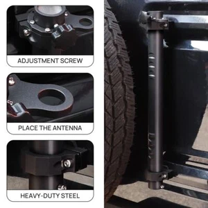 For Ford Bronco 2/4 Doors Tailgate Hinge Mount Bracket Flag Pole Antenna Mount - Picture 1 of 11