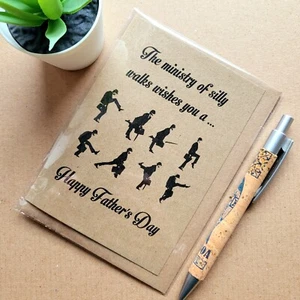 Funny Monty Python Fathers day card - Silly Walks - Picture 1 of 3