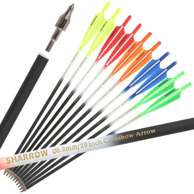 16" 17" 18" 20" 22" Archery Bolts Carbon Arrows 4" Vanes Bow Hunting Shooting - Image 1 of 4