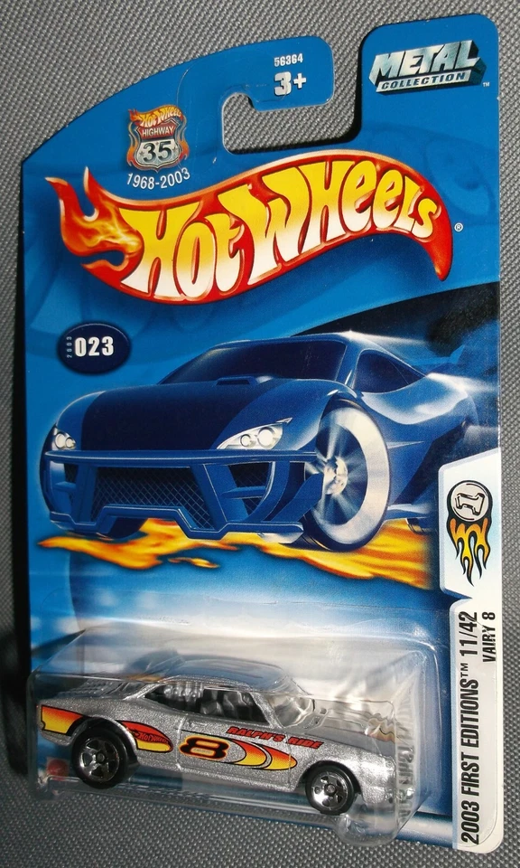 Hot Wheels 2003 #023 First Editions #11 of 42 Vairy 8 Silver Ralph's Ride 5sps
