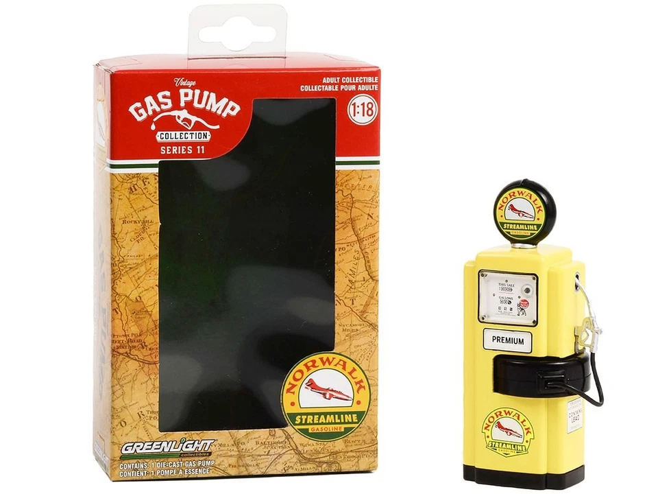 GREENLIGHT 1948 WAYNE 100-A GAS PUMP NORWALK GASOLINE 1/18 14110 A Chase