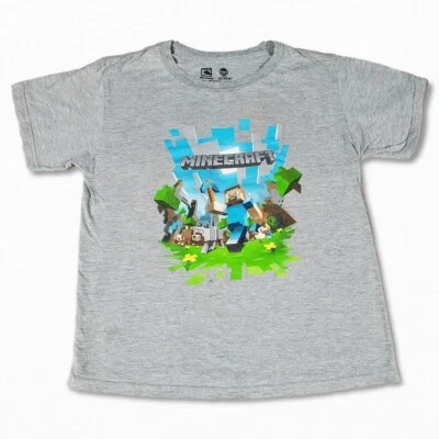 Minecraft Mojang Boys Shirt Flying Scene Steve Alex T-Shirt Tee Minecraft - Image 1 of 4
