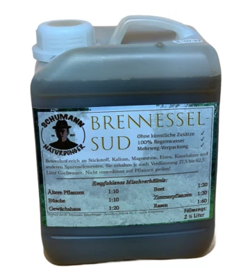 SCHUMANN NATURDÜNGER Brennesseldünger Naturdünger 5L 2x2,5L Kanister Brennesselsud Brennesseljauche