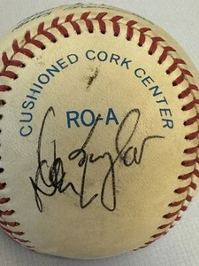 DON BAYLOR AUTOGRAPHED Signed OMLB AL BROWN Baseball New York Yankees DIED 2017 - Picture 1 of 2