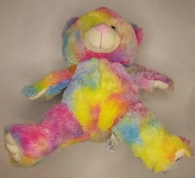 The Bear Factory teddy bear rainbow foot tie dye 2001 plush stuffed animal  - Image 1 of 4